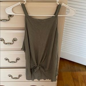 Army green tank top